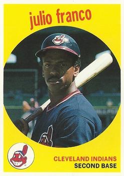 1989 Baseball Cards Magazine '59 Topps Replicas #8 Julio Franco Front