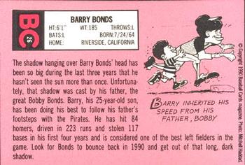 1990 Baseball Cards Magazine '69 Topps Repli-Cards #26 Barry Bonds Back