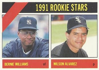 1991 Baseball Cards Magazine '66 Topps Replicas #68 AL Rookies (Bernie Williams / Wilson Alvarez) Front