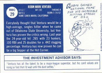 1992 Baseball Cards Magazine '70 Topps Replicas #29 Robin Ventura Back
