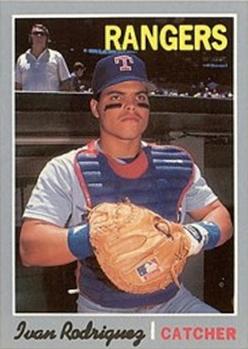 1992 Baseball Cards Magazine '70 Topps Replicas #37 Ivan Rodriguez Front