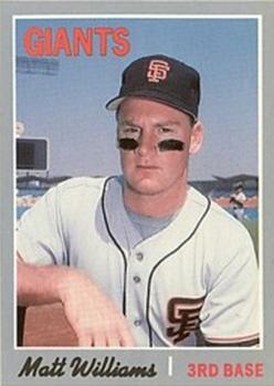 1992 Baseball Cards Magazine '70 Topps Replicas #38 Matt Williams Front