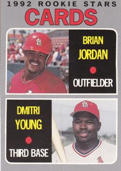 1992 Baseball Cards Magazine '70 Topps Replicas #51 Brian Jordan / Dmitri Young Front