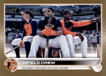 2022 Topps Update - Gold #US312 Infield Crew Front