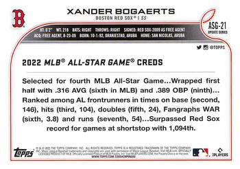 2022 Topps Update - 2022 MLB All-Star Game #ASG-21 Xander Bogaerts Back