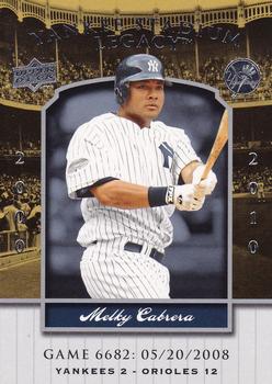 2009 Upper Deck - 2008 Upper Deck Yankee Stadium Legacy Update #6682 Melky Cabrera Front