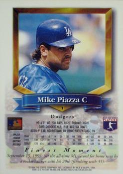 1994 Finest - Refractors #1 Mike Piazza Back