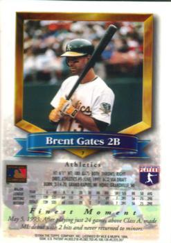 1994 Finest - Refractors #7 Brent Gates Back