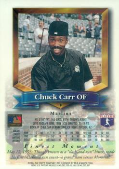 1994 Finest - Refractors #8 Chuck Carr Back