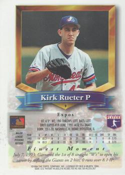1994 Finest - Refractors #9 Kirk Rueter Back