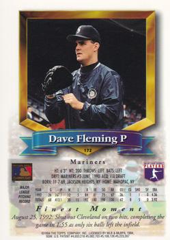 1994 Finest - Refractors #172 Dave Fleming Back