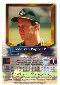 1994 Finest - Refractors #182 Todd Van Poppel Back