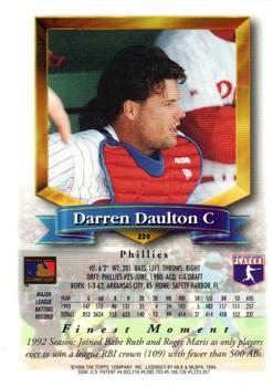 1994 Finest - Refractors #220 Darren Daulton Back