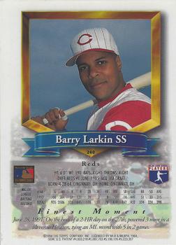 1994 Finest - Refractors #240 Barry Larkin Back