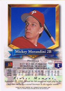 1994 Finest - Refractors #273 Mickey Morandini Back