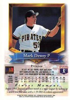 1994 Finest - Refractors #298 Mark Dewey Back