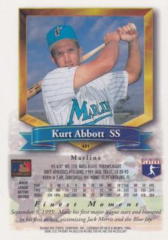 1994 Finest - Refractors #431 Kurt Abbott Back