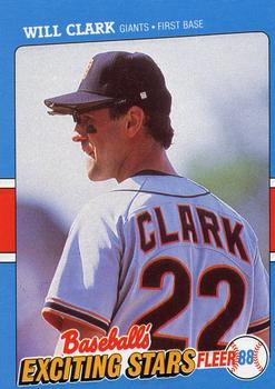 1988 Fleer Baseball's Exciting Stars #9 Will Clark Front