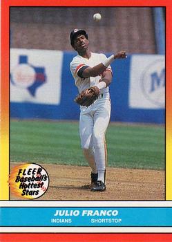 1988 Fleer Baseball's Hottest Stars #11 Julio Franco Front