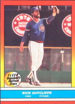 1988 Fleer Baseball's Hottest Stars #42 Rick Sutcliffe Front