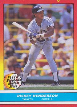1988 Fleer Baseball's Hottest Stars #16 Rickey Henderson Front