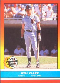 1988 Fleer Baseball's Hottest Stars #6 Will Clark Front