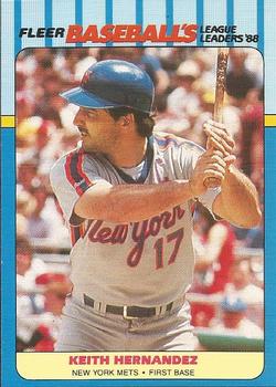 1988 Fleer Baseball's League Leaders #18 Keith Hernandez Front
