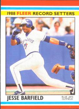 1988 Fleer Record Setters #1 Jesse Barfield Front
