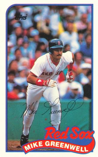 1989 Topps/LJN Baseball Talk #119 Mike Greenwell Front