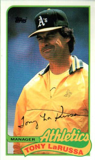 1989 Topps/LJN Baseball Talk #132 Tony LaRussa Front