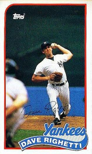 1989 Topps/LJN Baseball Talk #73 Dave Righetti Front
