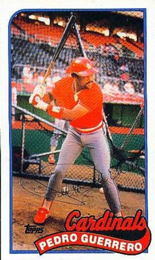 1989 Topps/LJN Baseball Talk #74 Pedro Guerrero Front