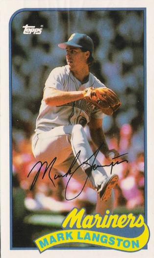 1989 Topps/LJN Baseball Talk #85 Mark Langston Front