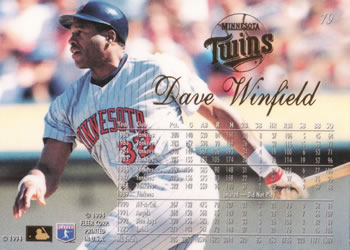 1994 Flair #79 Dave Winfield Back