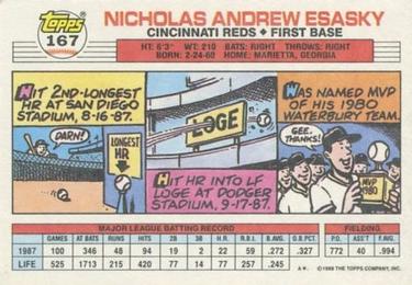 1988 Topps Big #167 Nick Esasky Back