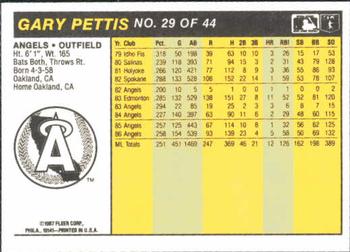1987 Fleer Award Winners #29 Gary Pettis Back
