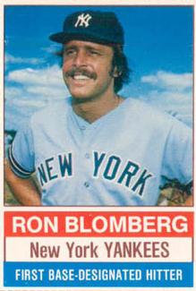 1976 Hostess #38 Ron Blomberg Front