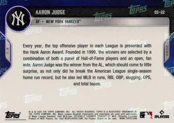 2022-23 Topps Now Off-Season #OS-22 Aaron Judge Back