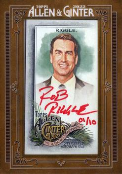 2022 Topps Allen & Ginter - Framed Mini Autographs Red Ink #MA-RR Rob Riggle Front