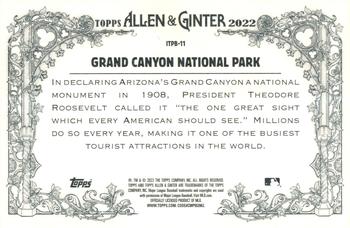 2022 Topps Allen & Ginter - Inside the Park Boxloader #ITPB-11 Grand Canyon National Park Back