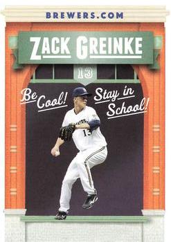 2012 Milwaukee Brewers Police - AAA Insurance in Glendale #NNO Zack Greinke Front