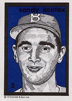 1984-89 O'Connell and Son Ink #3 Sandy Koufax Front