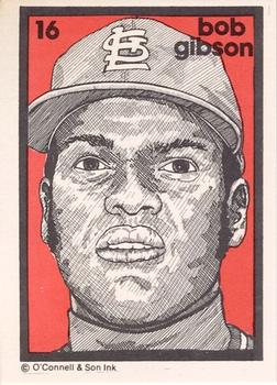 1984-89 O'Connell and Son Ink #16 Bob Gibson Front