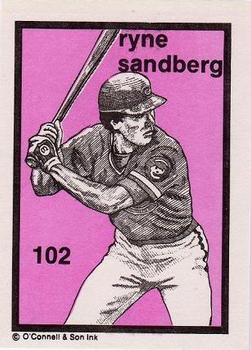 1984-89 O'Connell and Son Ink #102 Ryne Sandberg Front