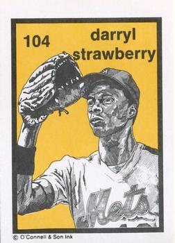 1984-89 O'Connell and Son Ink #104 Darryl Strawberry Front