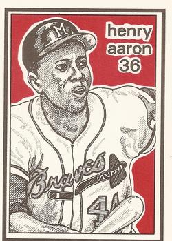 1984-89 O'Connell and Son Ink #36 Hank Aaron Front