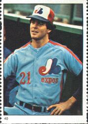 1982 Fleer Stamps #40 Scott Sanderson Front