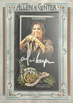 2022 Topps Allen & Ginter X - Mini Silver Frame Autographs #MA-AC Alice Cooper Front