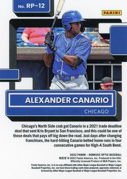 2022 Donruss Optic - Rated Prospects #RP-12 Alexander Canario Back