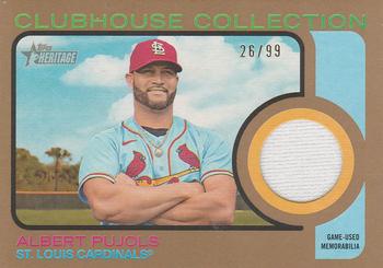 2022 Topps Heritage - Clubhouse Collection Relics Gold High Number #CCR-AP Albert Pujols Front
